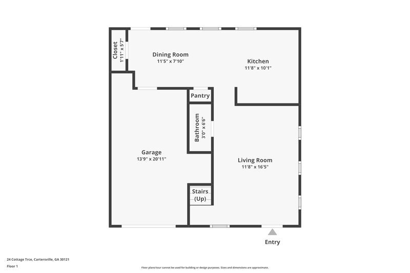 1,725/Mo, 24 Cottage Trace Cartersville, GA 30121 Floor Plan View