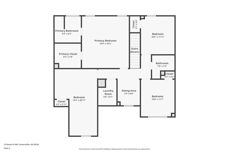 1,950/Mo, 13 Rosen St NW Cartersville, GA 30120 Floor Plan View 2