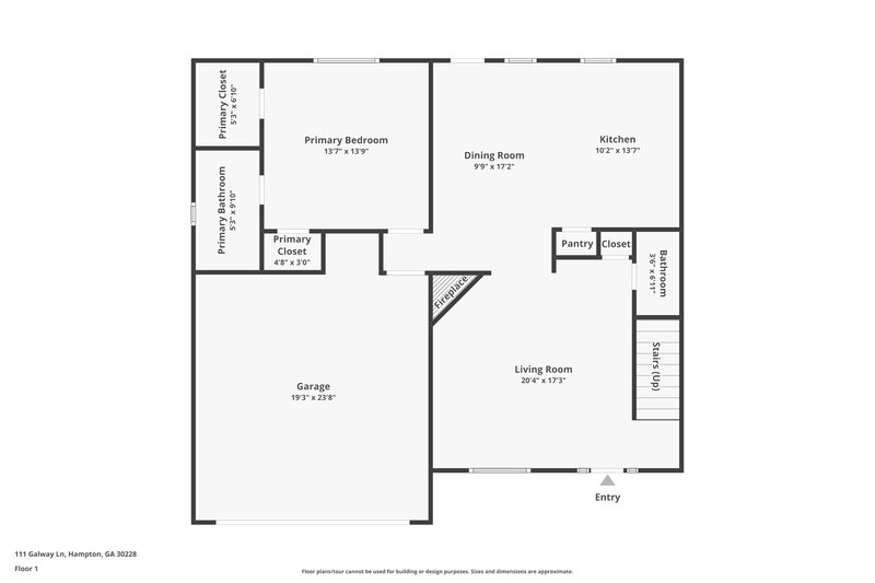 1,795/Mo, 111 Galway Lane Hampton, GA 30228 Floor Plan View