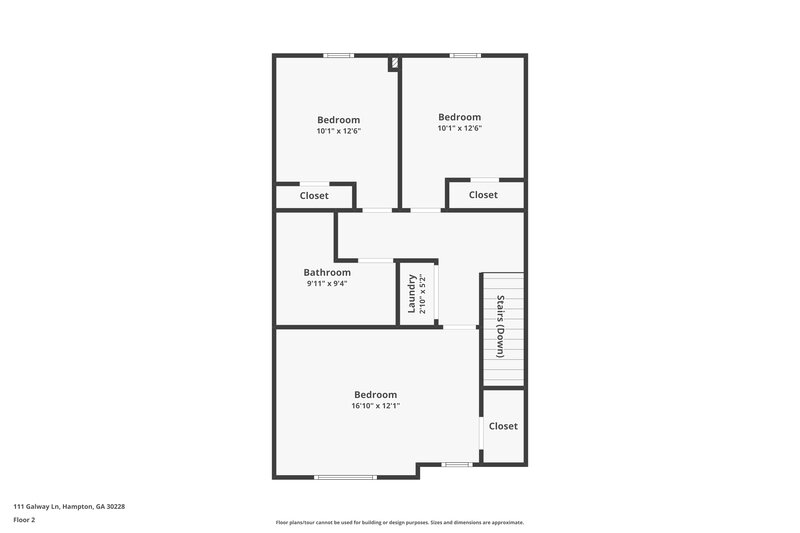 1,795/Mo, 111 Galway Lane Hampton, GA 30228 Floor Plan View 2
