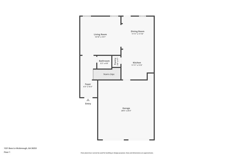 1,860/Mo, 1321 Bass Lane McDonough, GA 30253 Floor Plan View