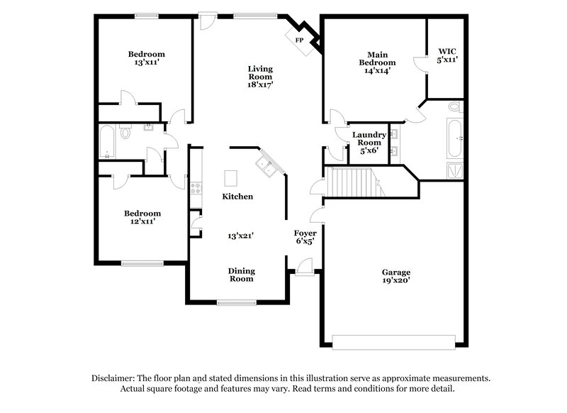2,730/Mo, 409 Mazley Drive Locust Grove, GA 30248 Floor Plan View