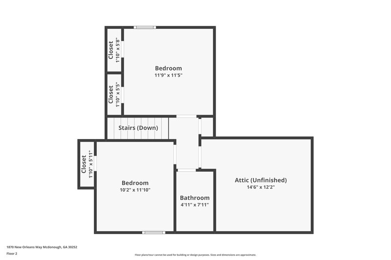 1,740/Mo, 1870 New Orleans McDonough, GA 30252 Floor Plan View 2
