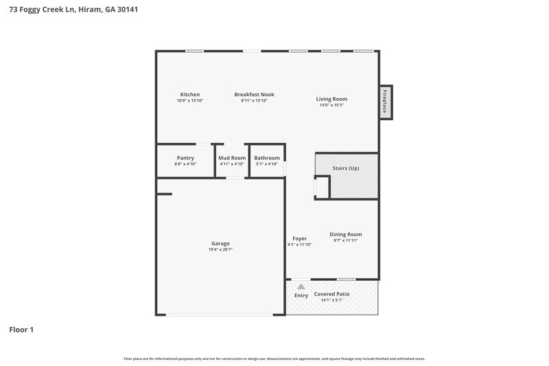 2,130/Mo, 73 Foggy Creek Ln Hiram, GA 30141 Floorplan View