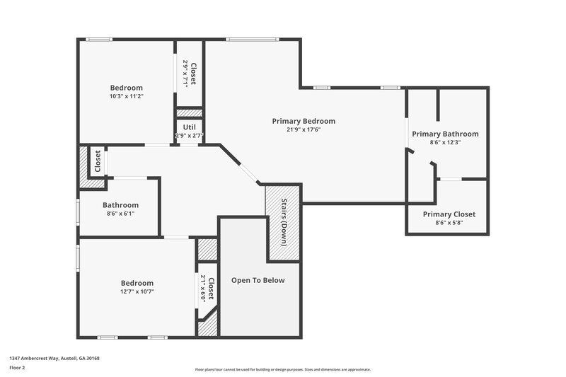 2,100/Mo, 1347 Ambercrest Way Austell, GA 30168 Floor Plan View