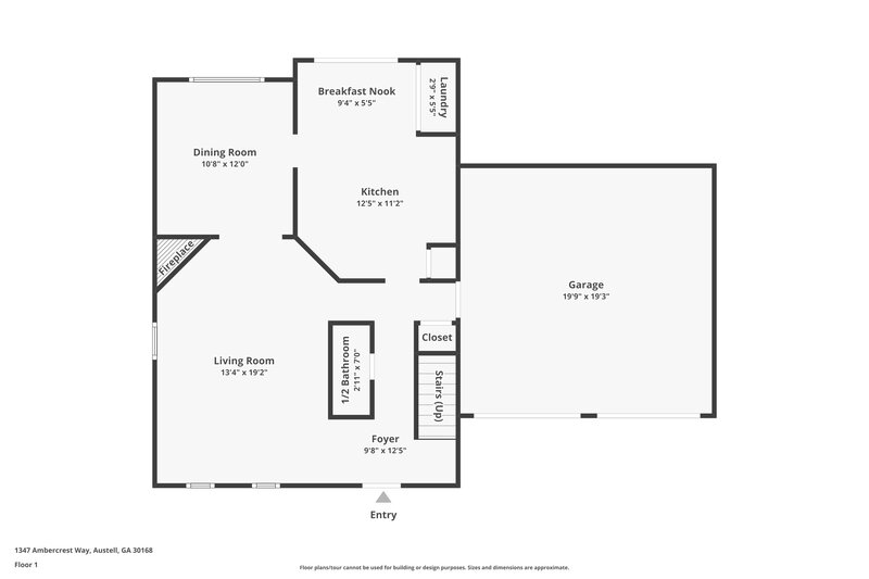 2,100/Mo, 1347 Ambercrest Way Austell, GA 30168 Floor Plan View 2