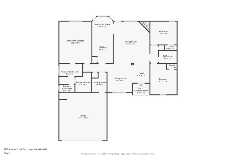 1,785/Mo, 1917 Summit Creek Way Loganville, GA 30052 Floor Plan View