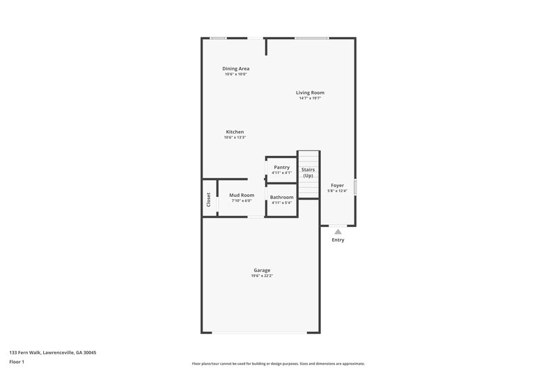 2,035/Mo, 133 Fern Walk Lawrenceville, GA 30045 Floor Plan View 2