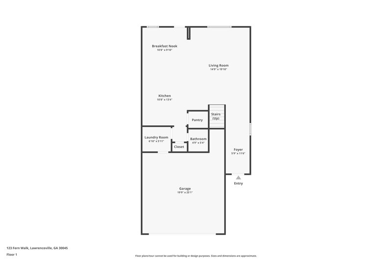 2,220/Mo, 123 Fern Walk Lawrenceville, GA 30045 Floorplan View