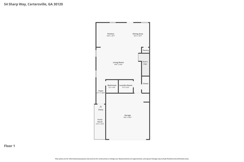 1,885/Mo, 54 Sharp Way Cartersville, GA 30120 Floor Plan View 2