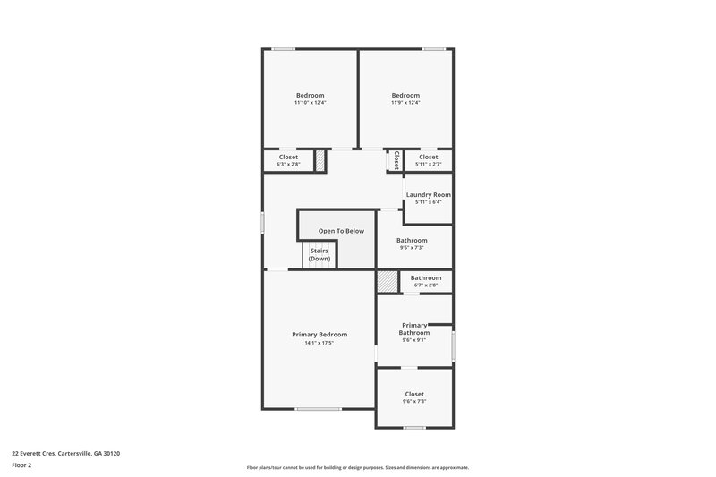 2,380/Mo, 22 Everett Circle SE Cartersville, GA 30120 Floorplan View