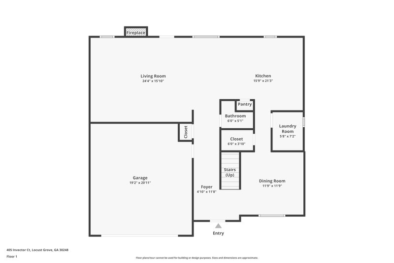 1,915/Mo, 405 Invector Court Locust Grove, GA 30248 Floor Plan View