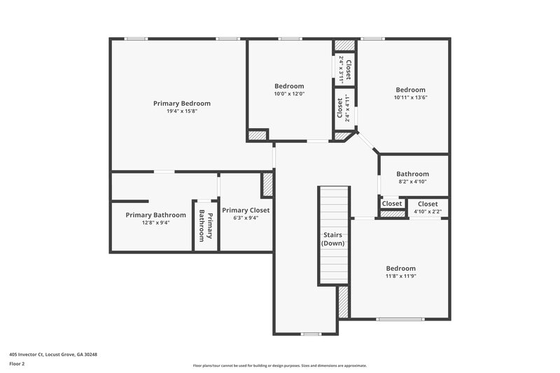 1,915/Mo, 405 Invector Court Locust Grove, GA 30248 Floor Plan View 2