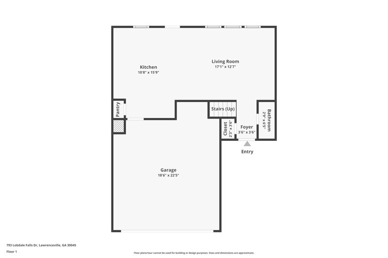 2,405/Mo, 793 Lobdale Falls Dr Lawrenceville, GA 30045 Floor Plan View