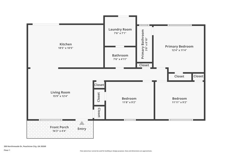 1,785/Mo, 300 Northmeade Dr Peachtree City, GA 30269 Floor Plan View
