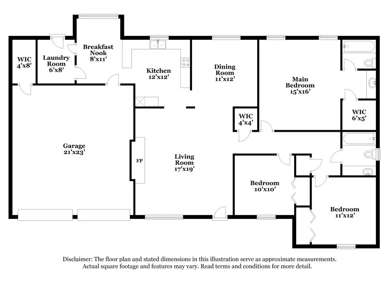 1,735/Mo, 1418 Hillside Pl Conyers, GA 30094 Floor Plan View