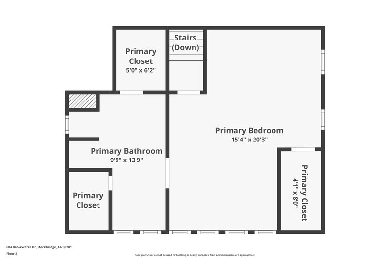 1,775/Mo, 604 Brookwater Drive Stockbridge, GA 30281 Floor Plan View 2