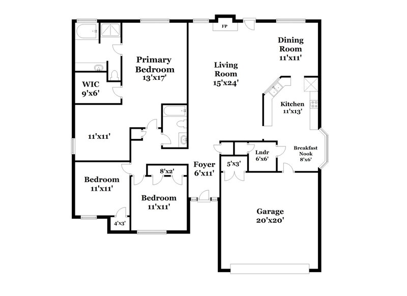2,435/Mo, 2350 Larpent Court Dacula, GA 30019 Floorplan View