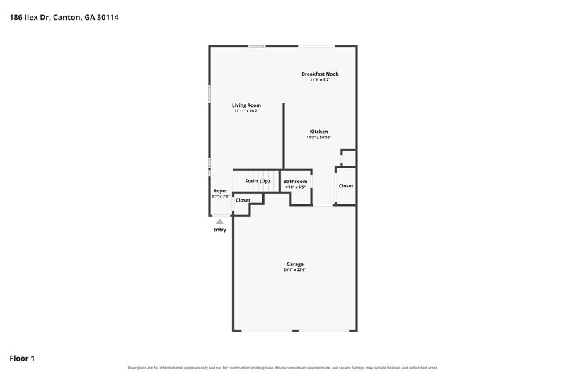 2,080/Mo, 186 Ilex Drive Canton, GA 30114 Floor Plan View