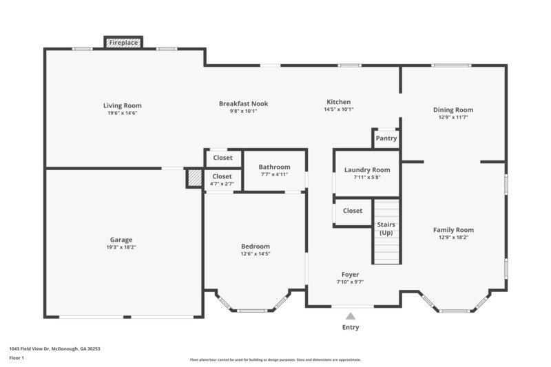 2,350/Mo, 1043 Field View Dr. McDonough, GA 30253 Floorplan View