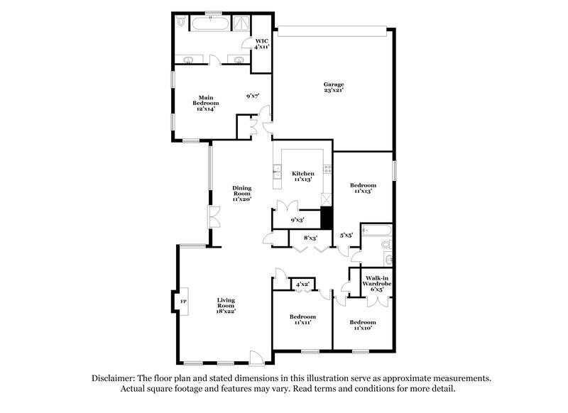 2,175/Mo, 295 Monarch Village Way Stockbridge, GA 30281 Floor Plan View