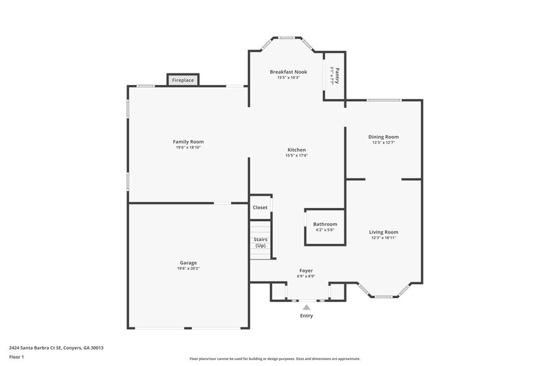 3,080/Mo, 2424 Santa Barbara Court Conyers, GA 30013 Floor Plan View
