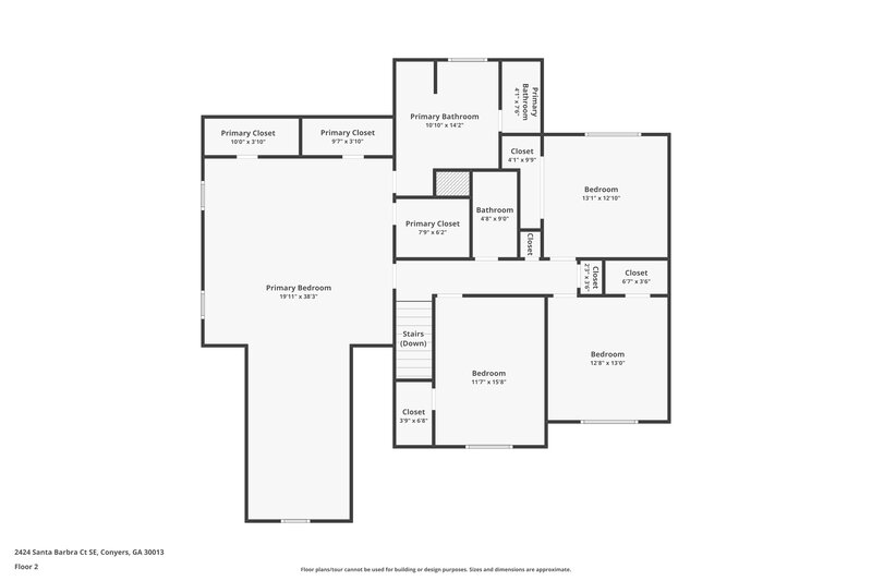 3,080/Mo, 2424 Santa Barbara Court Conyers, GA 30013 Floor Plan View 2