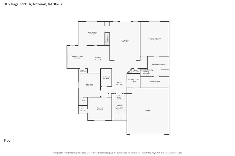 2,085/Mo, 31 Village Park Dr Newnan, GA 30265 Floor Plan View