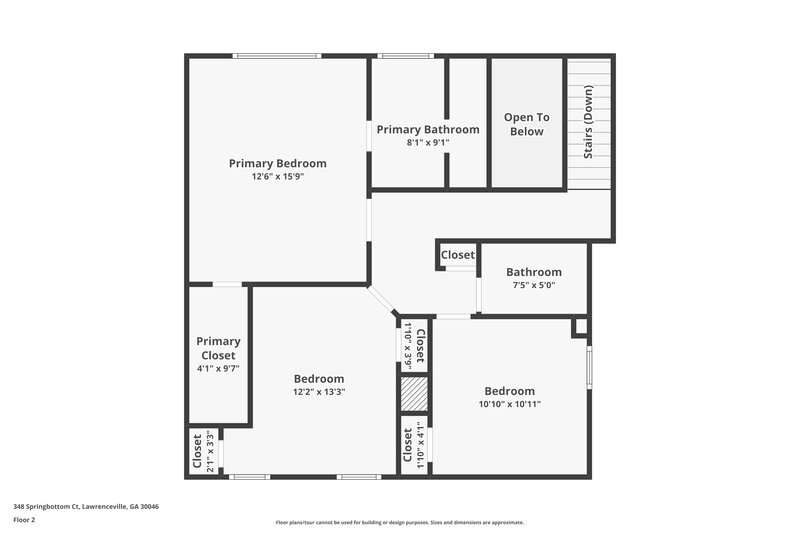 1,815/Mo, 348 Springbottom Court Lawrenceville, GA 30045 Floorplan View 2