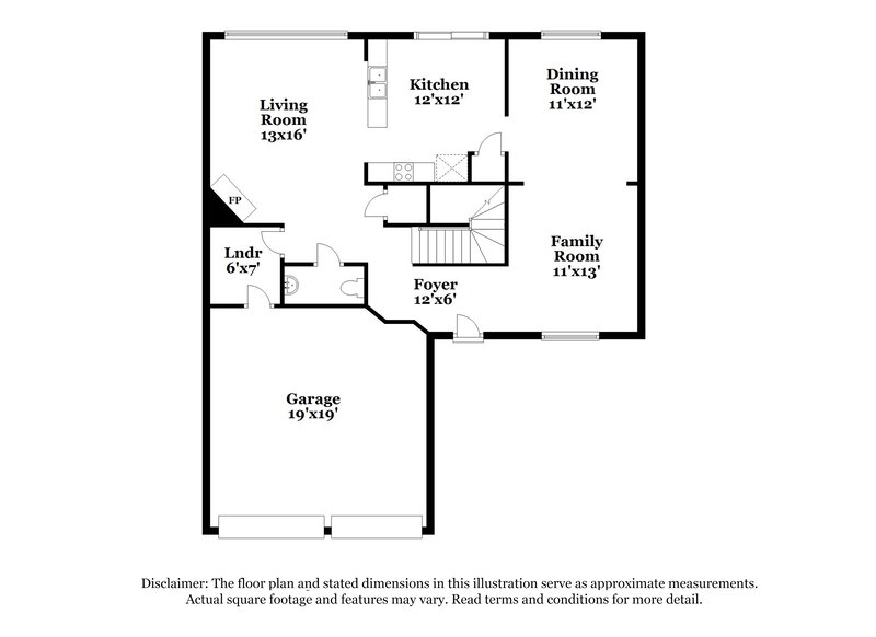 1,940/Mo, 1594 Thornwick Trace Stockbridge, GA 30281 Floor Plan View