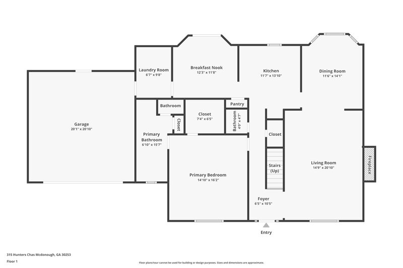 2,275/Mo, 315 Hunters Chase McDonough, GA 30253 Floor Plan View