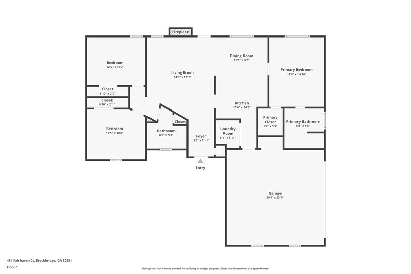 0/Mo, 434 Fairhaven Court Stockbridge, GA 30281 Floor Plan View