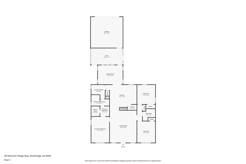 2,355/Mo, 292 Monarch Village Way Stockbridge, GA 30281 Floor Plan View