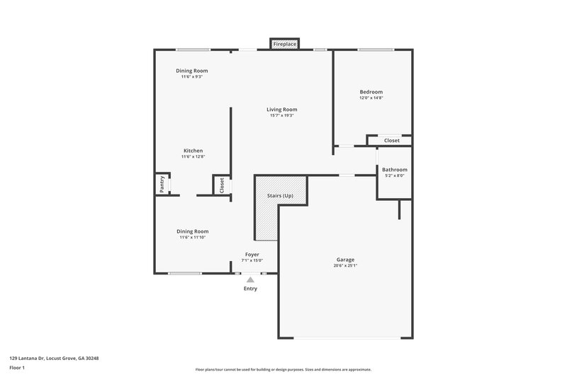 2,210/Mo, 129 Lantana Drive Locust Grove, GA 30248 Floor Plan View