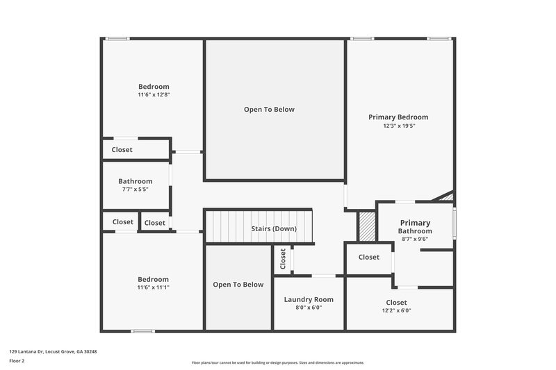 2,210/Mo, 129 Lantana Drive Locust Grove, GA 30248 Floor Plan View 2