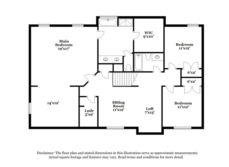 2,300/Mo, 3692 Zoey Lee Dr Snellville, GA 30039 Floor Plan View 2