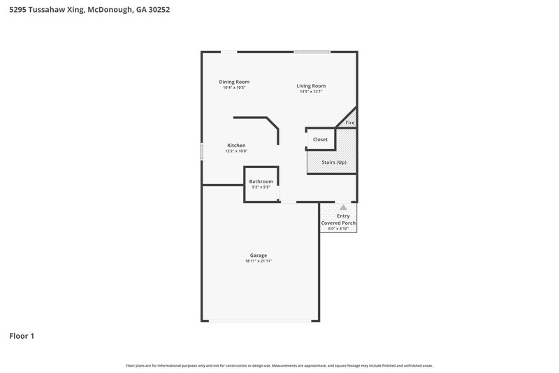 1,765/Mo, 5295 Tussahaw Crossing McDonough, GA 30252 Floor Plan View