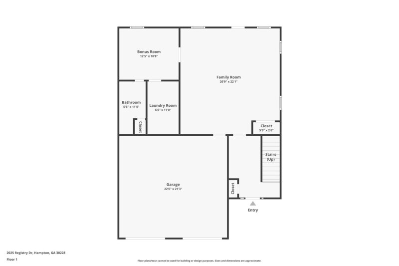1,960/Mo, 2025 Registry Drive Hampton, GA 30228 Floorplan View 2
