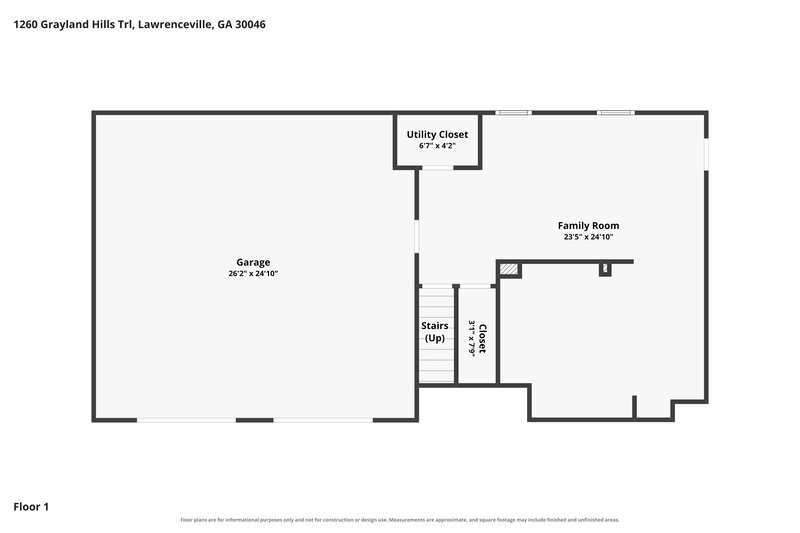 1,950/Mo, 1260 Grayland Hills Trl Lawrenceville, GA 30046 Floor Plan View