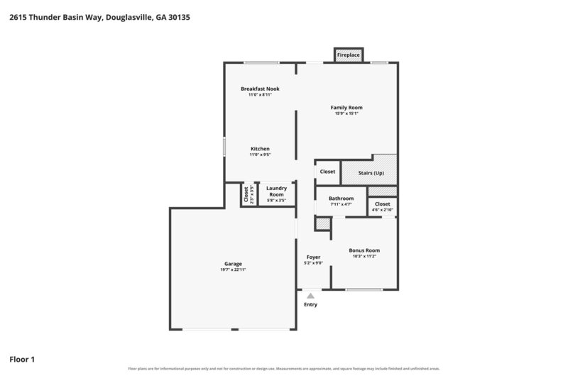 1,865/Mo, 2615 Thunder Basin Way Douglasville, GA 30135 Floorplan View