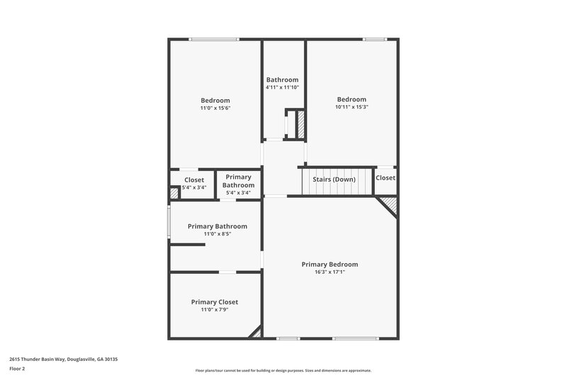 2,740/Mo, 2615 Thunder Basin Way Douglasville, GA 30135 Floor Plan View 2