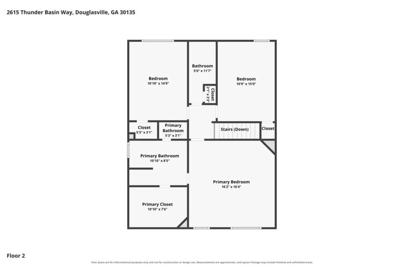 1,865/Mo, 2615 Thunder Basin Way Douglasville, GA 30135 Floorplan View 2