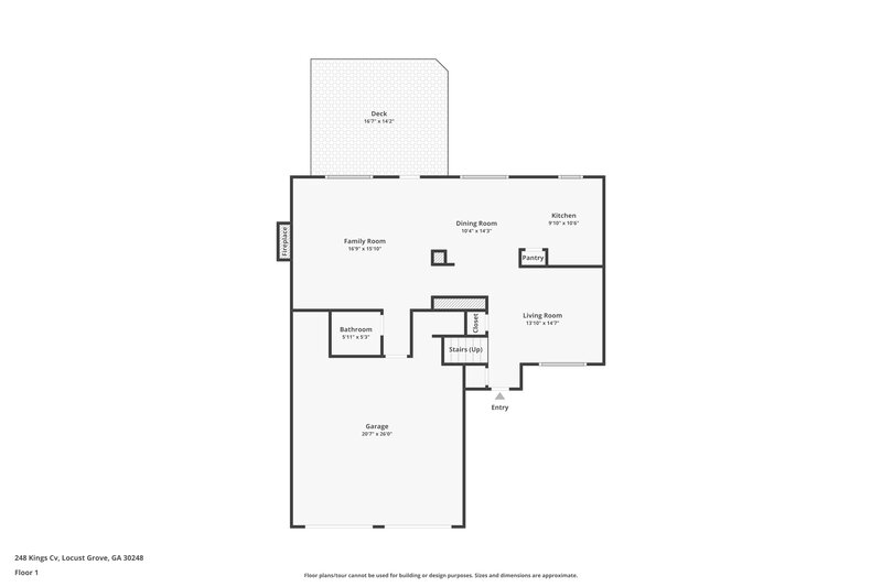 1,770/Mo, 248 Kings Cove Locust Grove, GA 30248 Floor Plan View