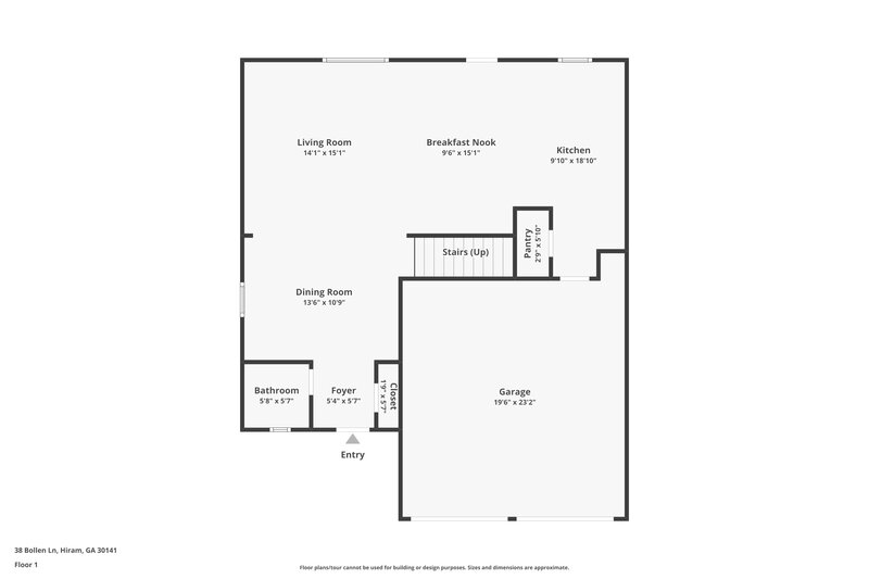 1,765/Mo, 38 Bollen Lane Hiram, GA 30141 Floor Plan View