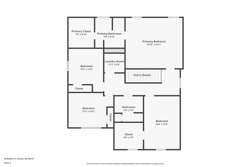 1,765/Mo, 38 Bollen Lane Hiram, GA 30141 Floor Plan View 2