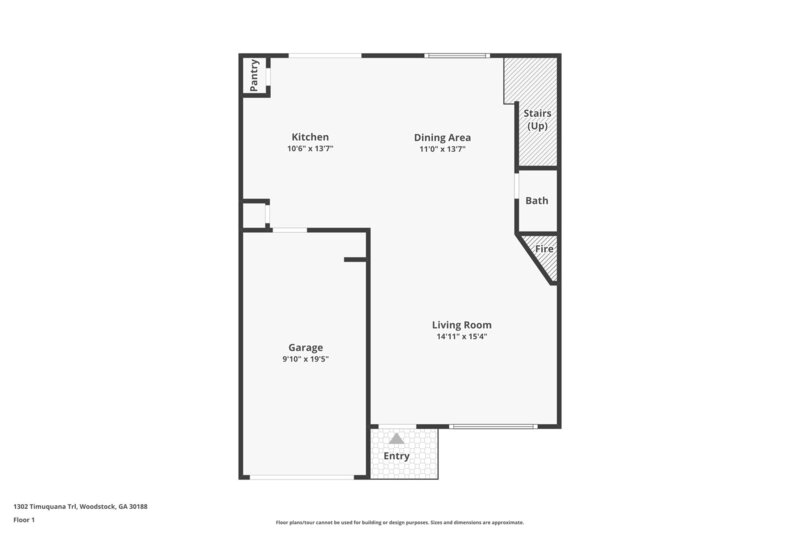 2,090/Mo, 1302 Timuquana Trail Woodstock, GA 30188 Floorplan View