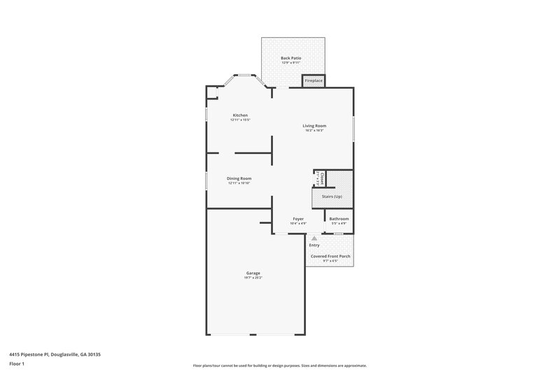 2,035/Mo, 4415 Pipestone Place Douglasville, GA 30135 Floor Plan View