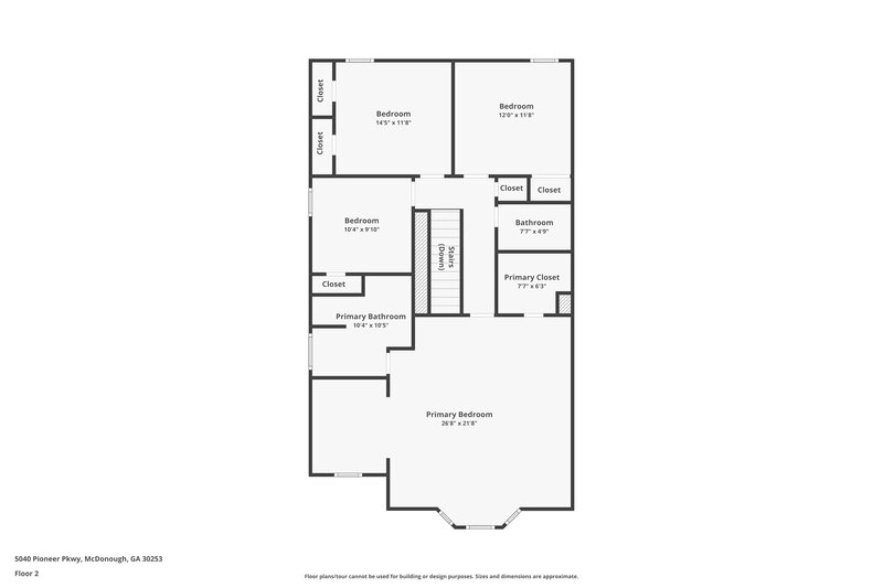 1,910/Mo, 5040 Pioneer Parkway McDonough, GA 30253 Floor Plan View 2