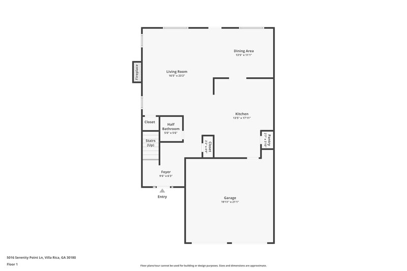 1,805/Mo, 5016 Serenity Point Lane Villa Rica, GA 30180 Floor Plan View