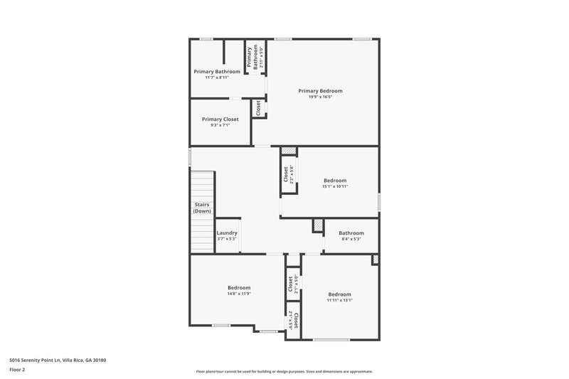 1,805/Mo, 5016 Serenity Point Lane Villa Rica, GA 30180 Floor Plan View 2